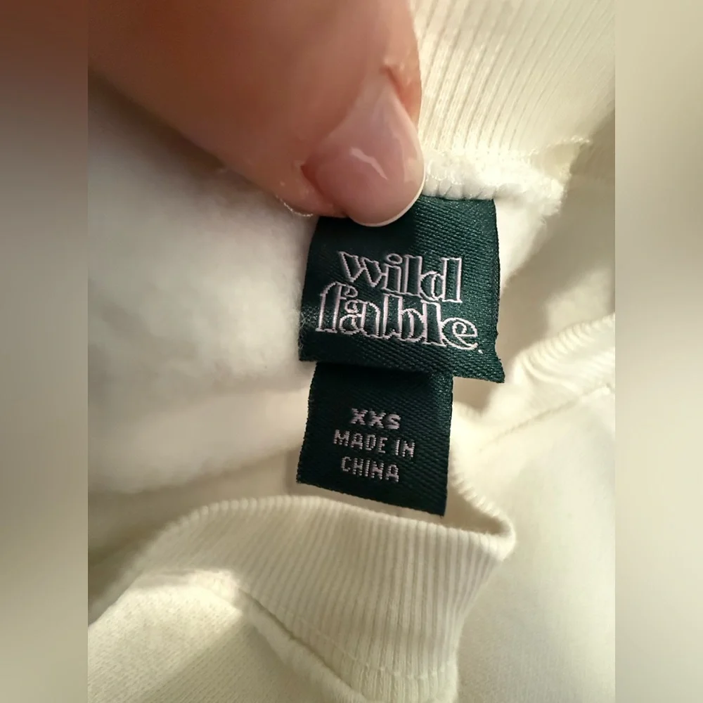 Wild Fable White Sweater with Red Embroidery - Picture 3 of 3